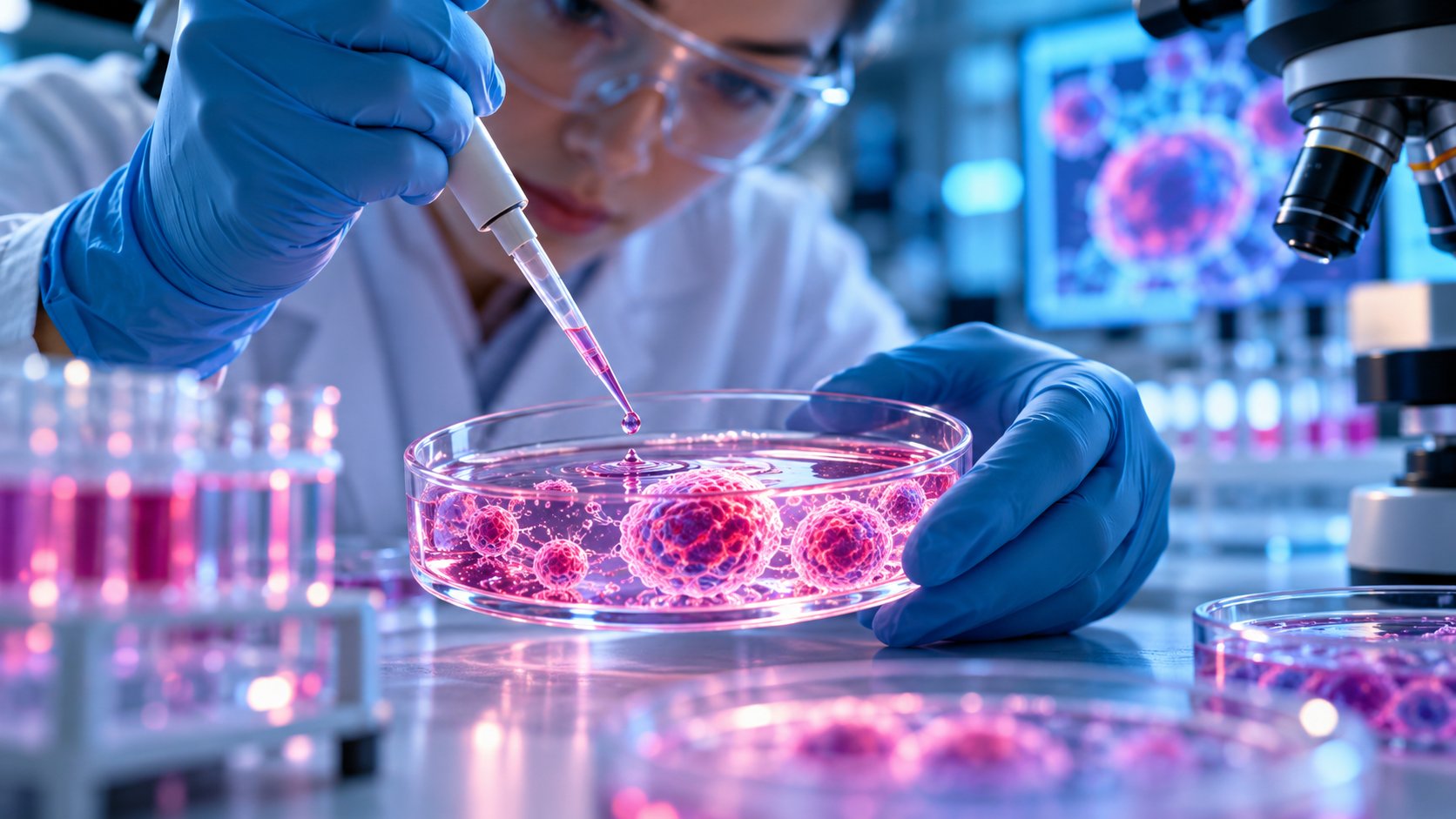 Equipo científico en laboratorio